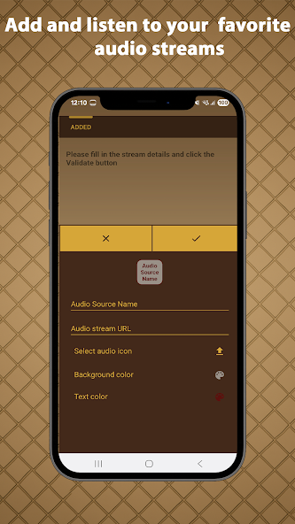 Audio Streamer Classic favorites interface